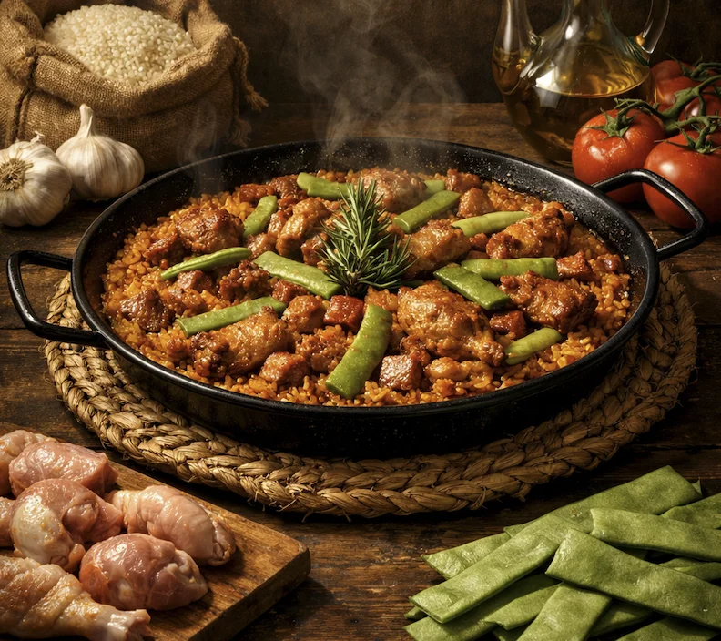 Paëlla valenciana au poulet et porc